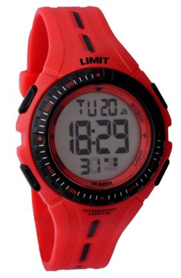 Childrens red digital plastic strap watch 5392.56